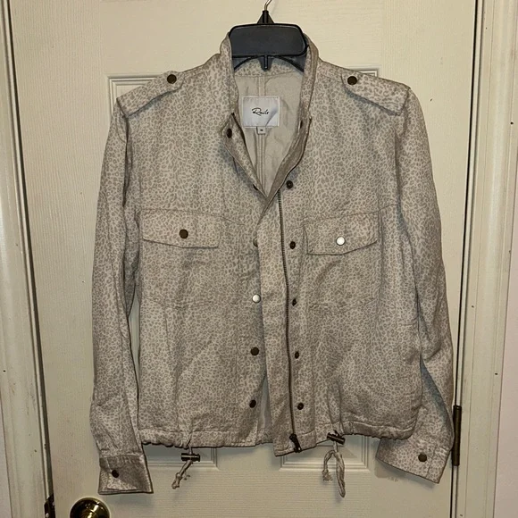 Rails Jackets Coats Womens Rails Beige Leopard Print Utility